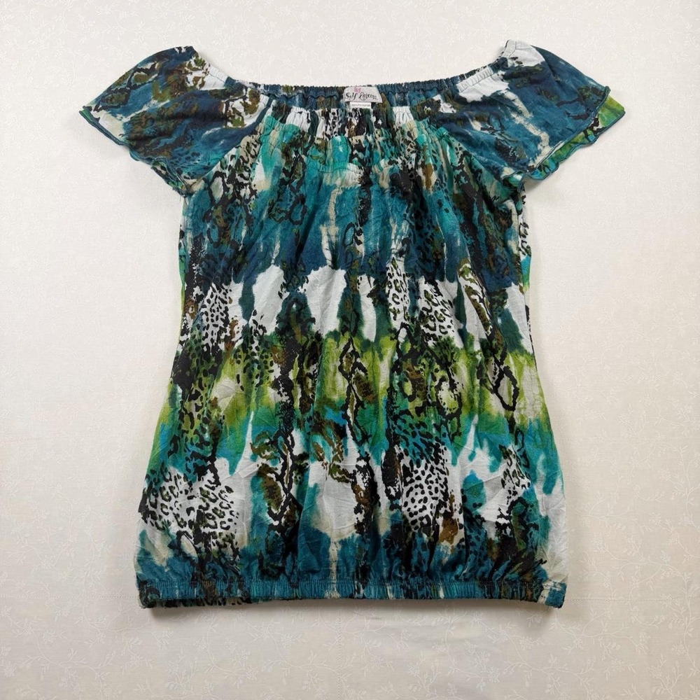 Y2K Self Esteem Boho Print Top — Size M